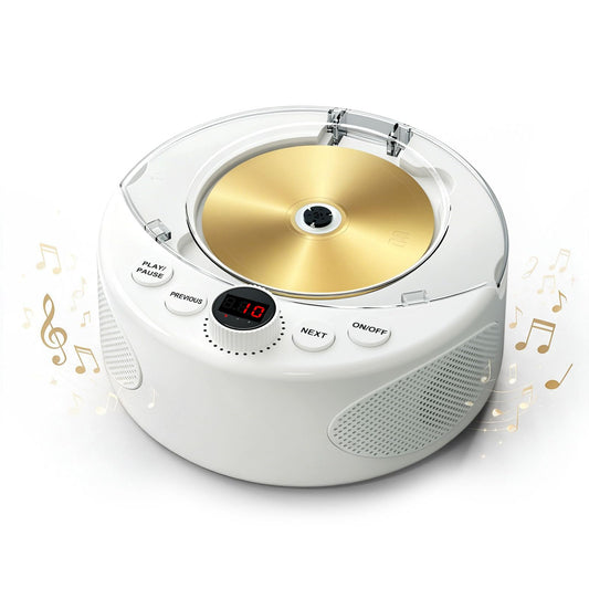 Simple CD Player for Dementia Alzheimer's Seniors, Large Buttons, Auto-Off