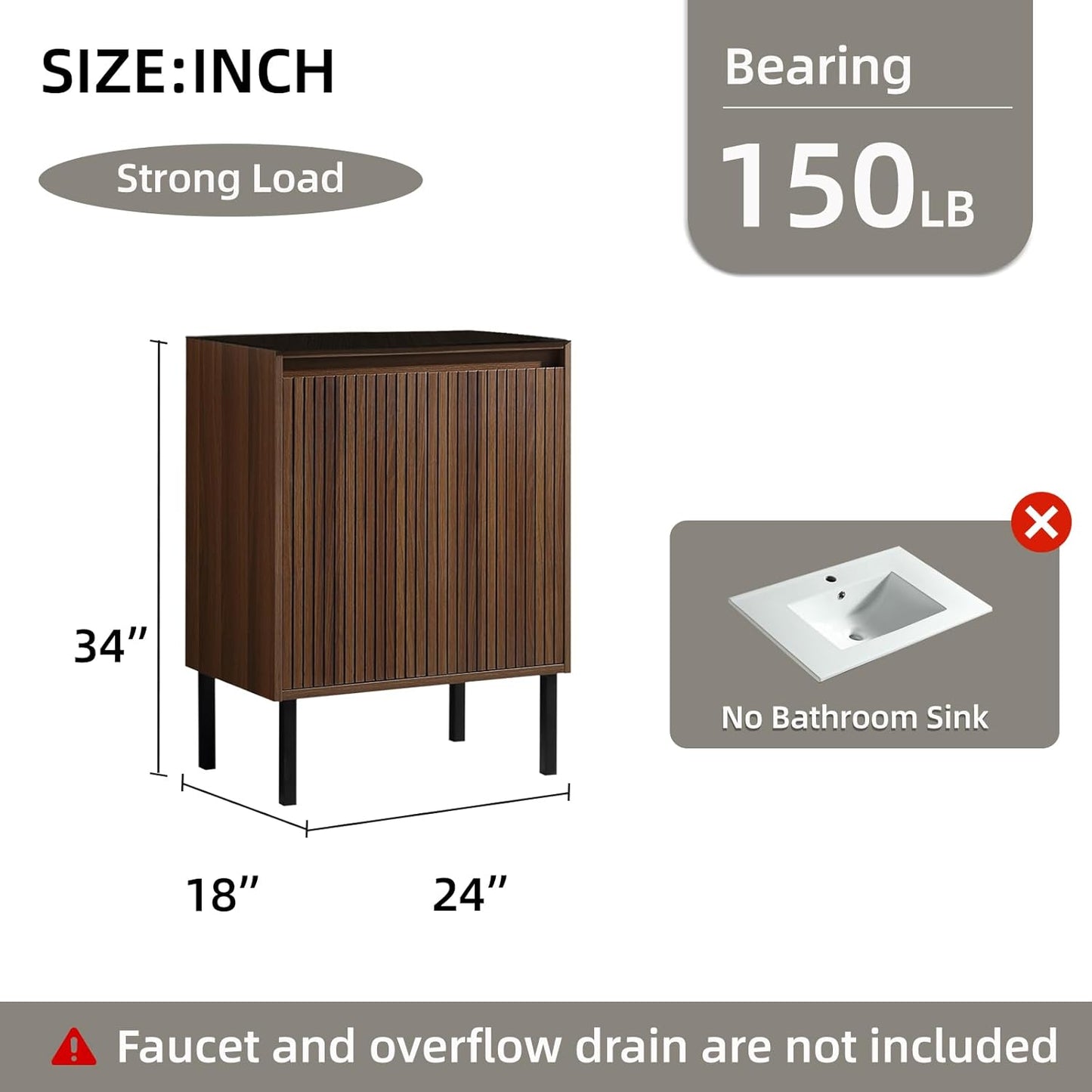 Bathroom Undersink (Color: Walnut)