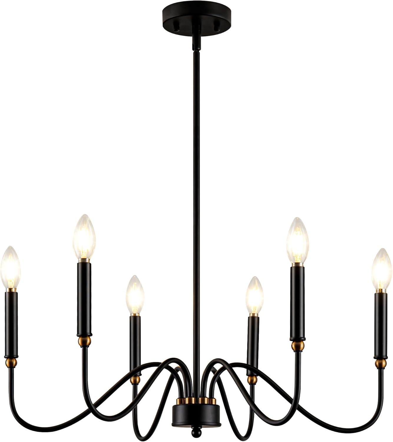 Chandeliers for Entryway Farmhouse Chandelier for Dining Room Light Fixture Hanging Lights for Living Room 6 Light Black Pendant Lights Kitchen