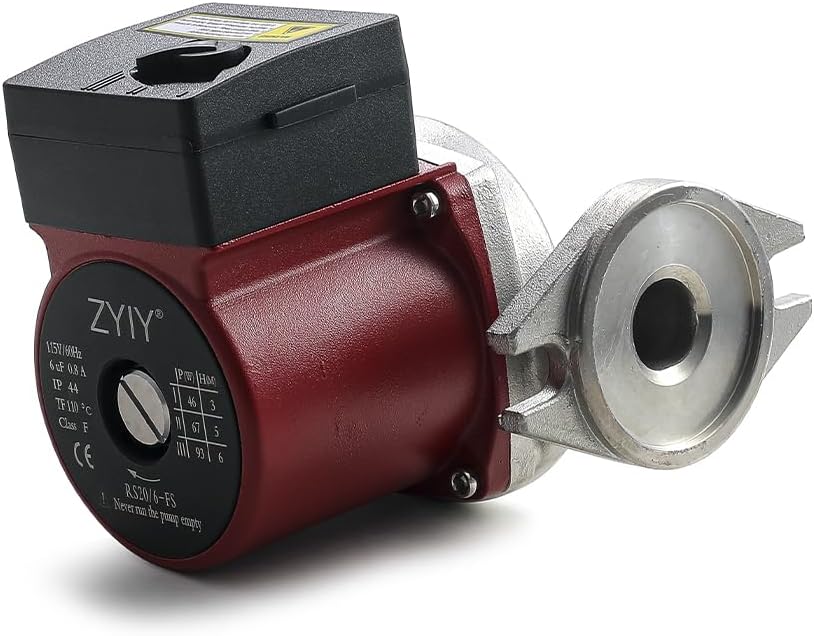 1" Stainless Steel Flange Connection 115V Hot Water Pressure Booster Pump,93W, 3-Speed Switchable Circulation/Circulator Pump Recirculating Pump, for Solar Water Heater/Floor heating/Boiler,Red