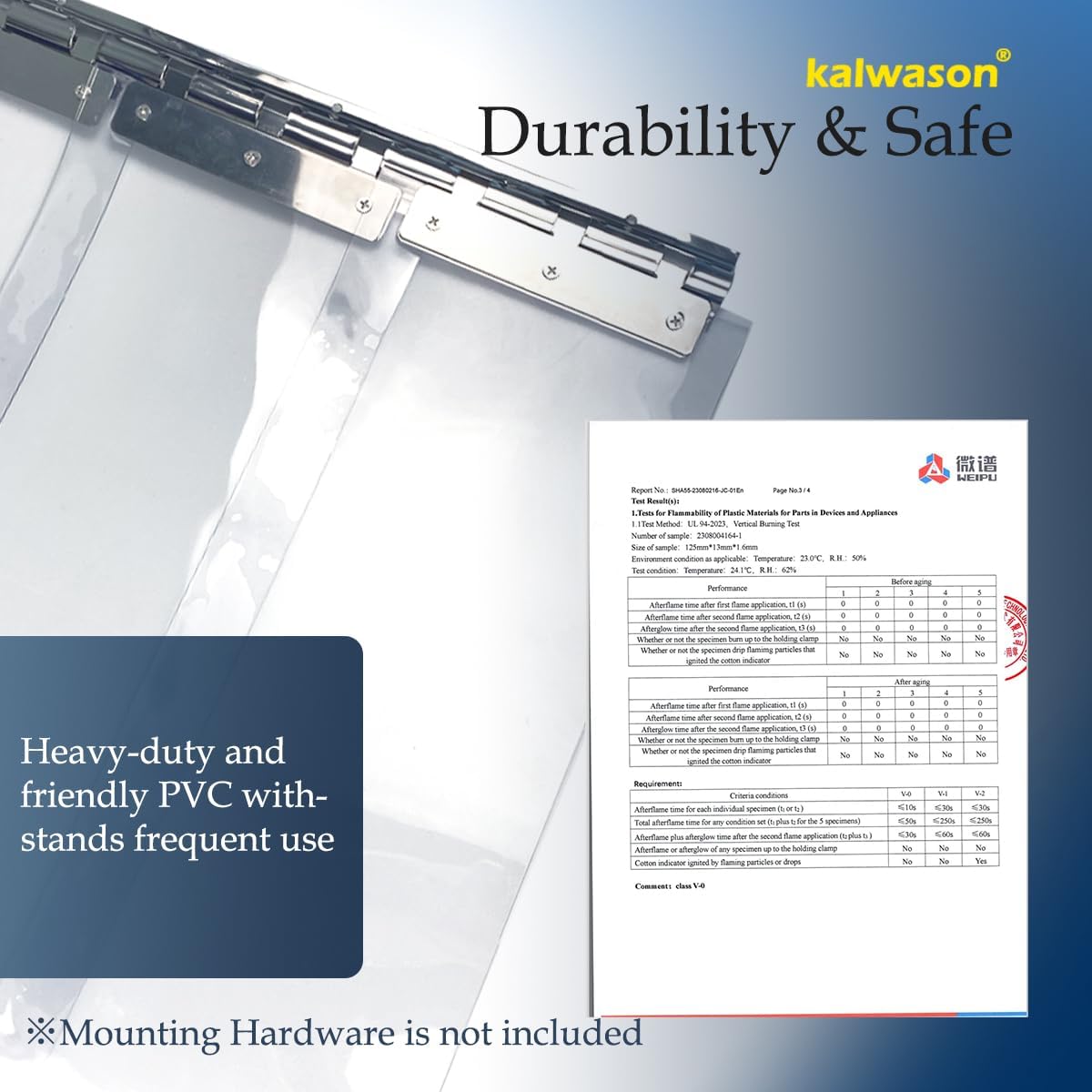 Walk-in Cooler Freezer Plastic Vinyl Strip Door Curtain – Heavy Duty PVC Curtain Bulk Roll, Commercial Industrial for Minimum -31°F Garage Warehouse (164 Ft * 7.87" * 0.07" Smooth)