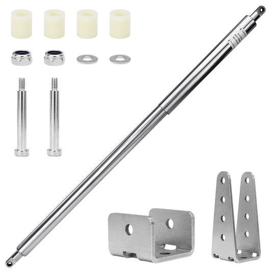 TB400SS Stainless Steel Hydraulic Gate Closer, Rust-Resistant & Weatherproof Automatic Gate Closer with Adjustable Closing Speed, for 95–195 Lbs Vinyl, Steel, Wood and Chain Link Fence Gates