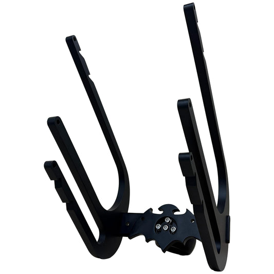 SurfWing™ Wakesurf Rack for Boat Tower, Surfboard/Wakesurf Board Holder with Wide Surf Slot + Wake Slot, Fits Surf Style, Hybrid, Skim and Wakeboards Black