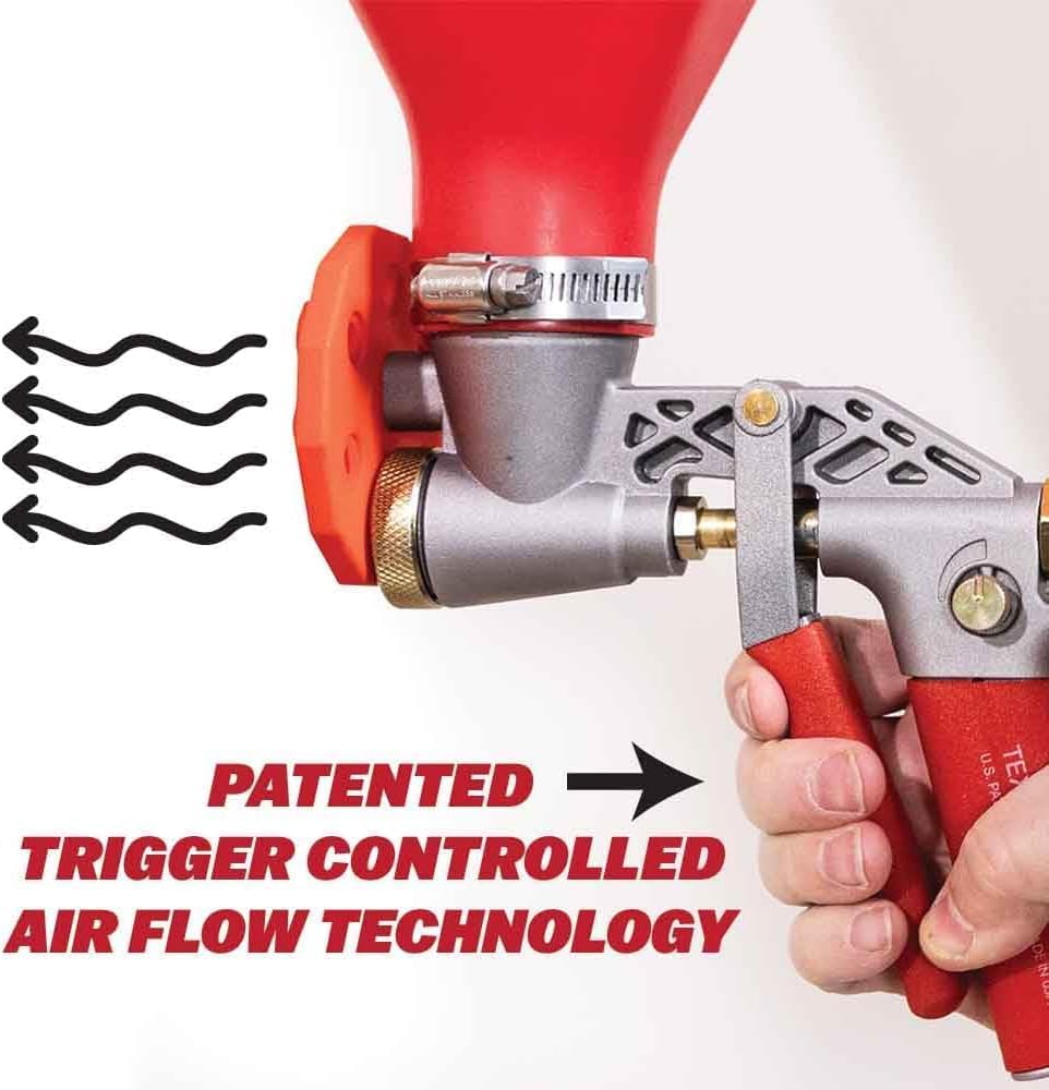WAL-Board Tools Texture Pro 500 Hopper Gun with Putty Knife, Assembled in USA, Complete Kit for Wall and Ceiling Texturing, with Air Control Valve, TP500 500 +