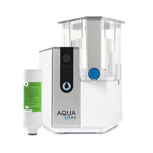 AquaTru Classic Alkaline Countertop Water Filter System for PFAS & Other Contaminants with 4-Stage Ultra Reverse Osmosis Technology (No Plumbing or