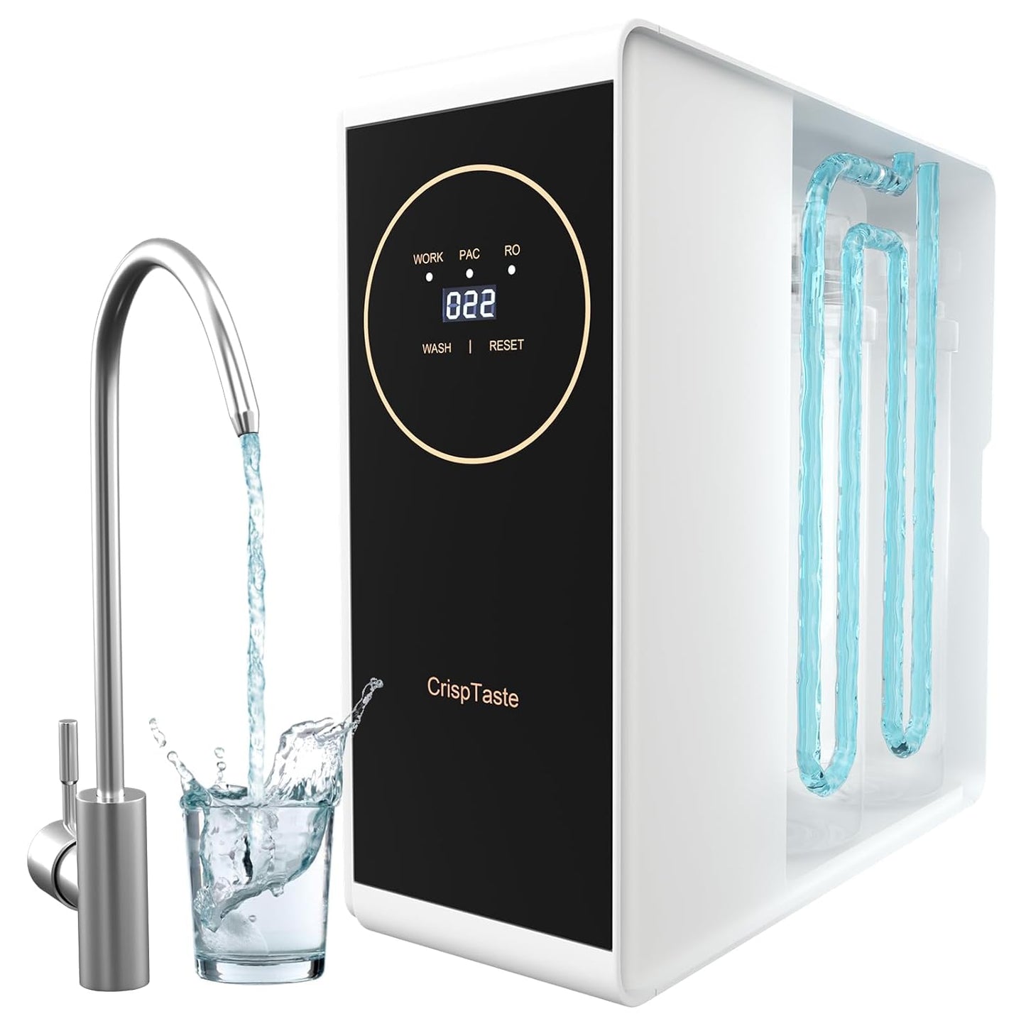 CrispTaste Reverse Osmosis System 7 Stage Tankless Reverse Osmosis Water Filter, Reduces PFAS TDS, Under Sink RO System, 2.5:1 Pure to Drain, 400