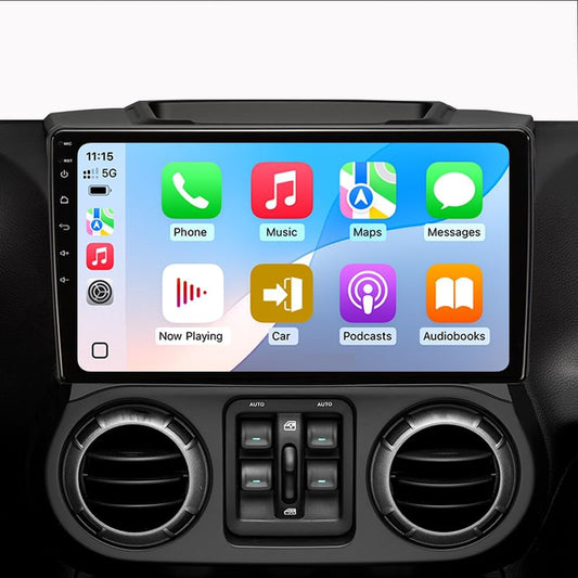 Car Radio Stereo for Jeep Wrangler JK Compass Grand Cherokee Dodge Ram with Wireless/Wire CarPlay,Android Auto