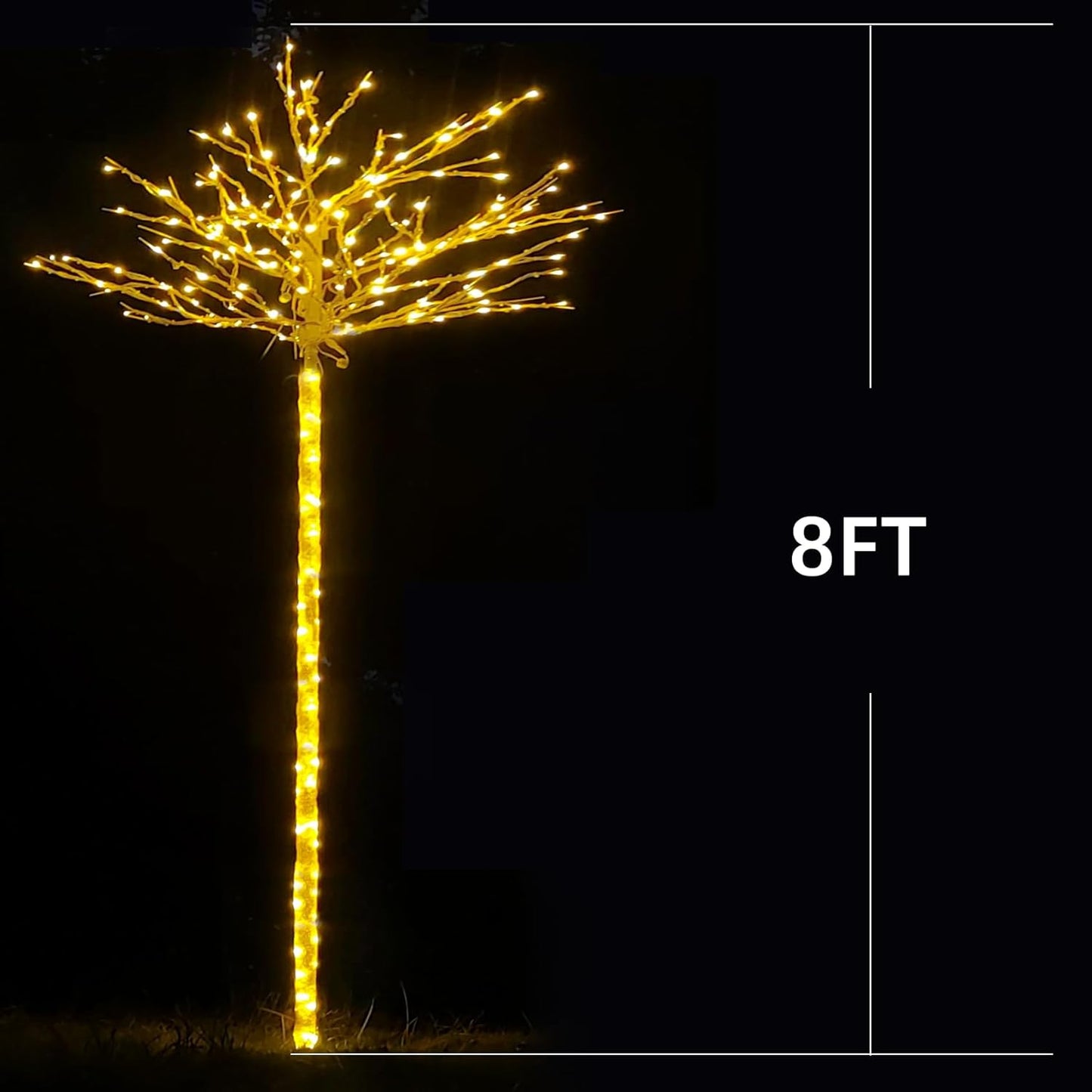 Fairyrain Lighted Birch Tree Lights Artificial Tree Christmas Lights Suitable for Halloween Home Party Decoration Wedding Lawn Patio 7.8FT Warm