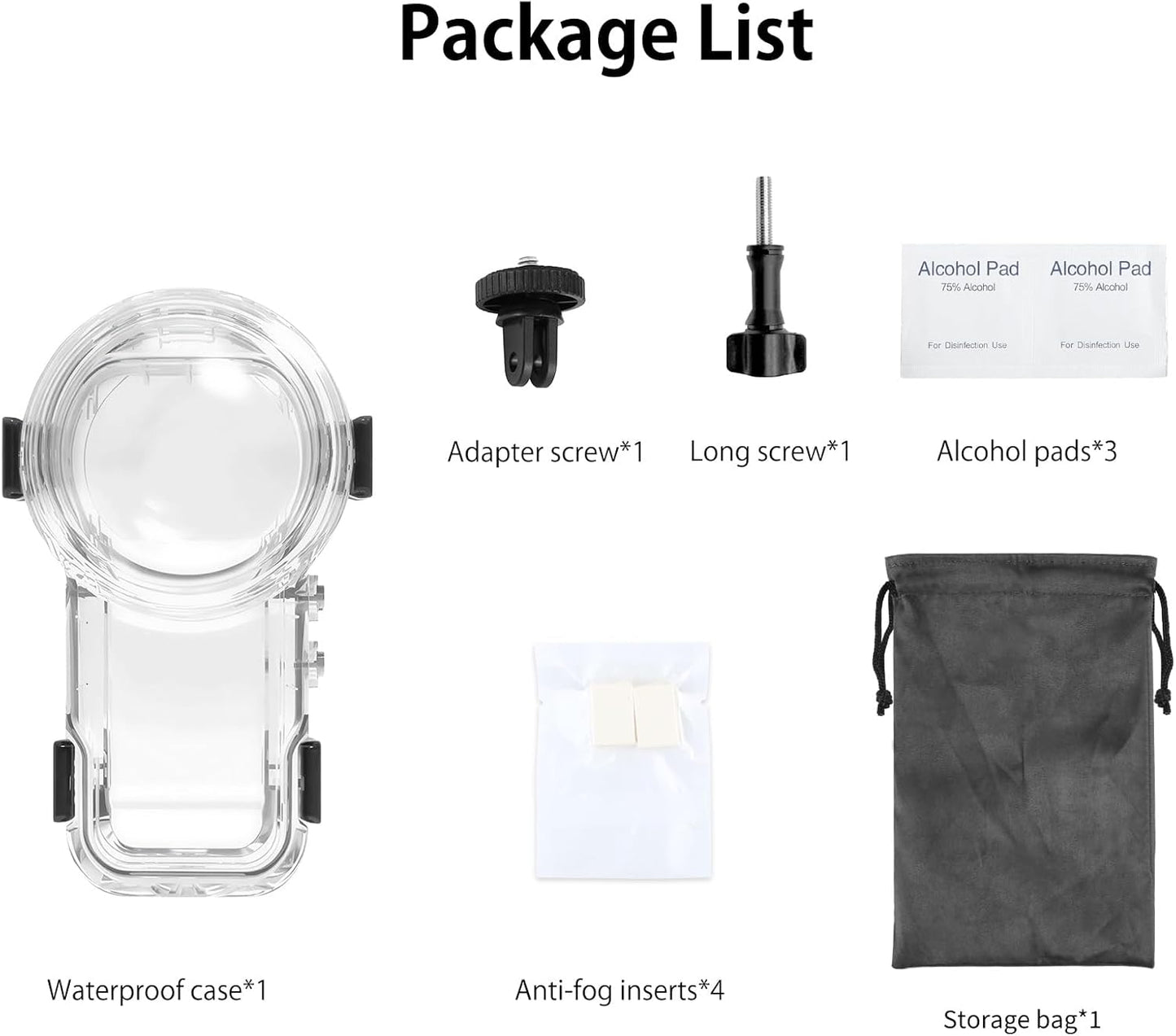 Waterproof Diving Case 60m/197ft for Insta360 X5, Quick Release Housing for Underwater Photography & Action Camera Protection