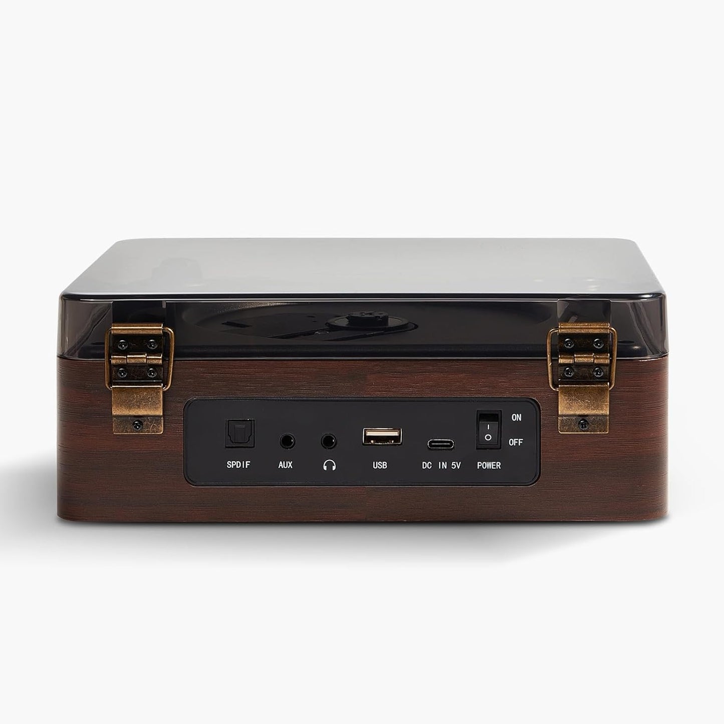 Y11 Retro CD Player with Bluetooth, Portable Desktop CD Player for Home with Dual HiFi Speakers & Remote Control, USB/AUX/SPDIF Output, Brown