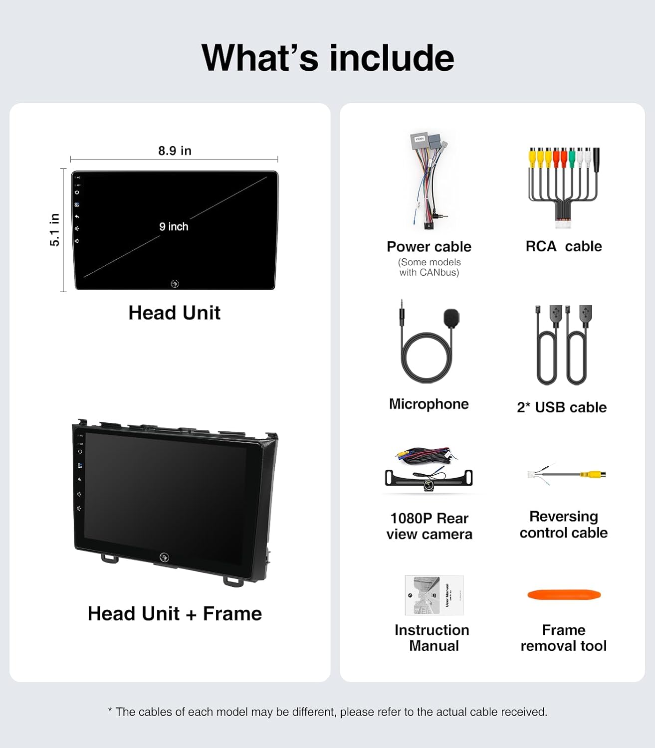 Car Radio Stereo for Honda CRV 2006-2011, Wireless CarPlay Android Auto 9 Inch Linux Touch Screen GPS Navigation Head Unit WiFi Bluetooth FM/AM