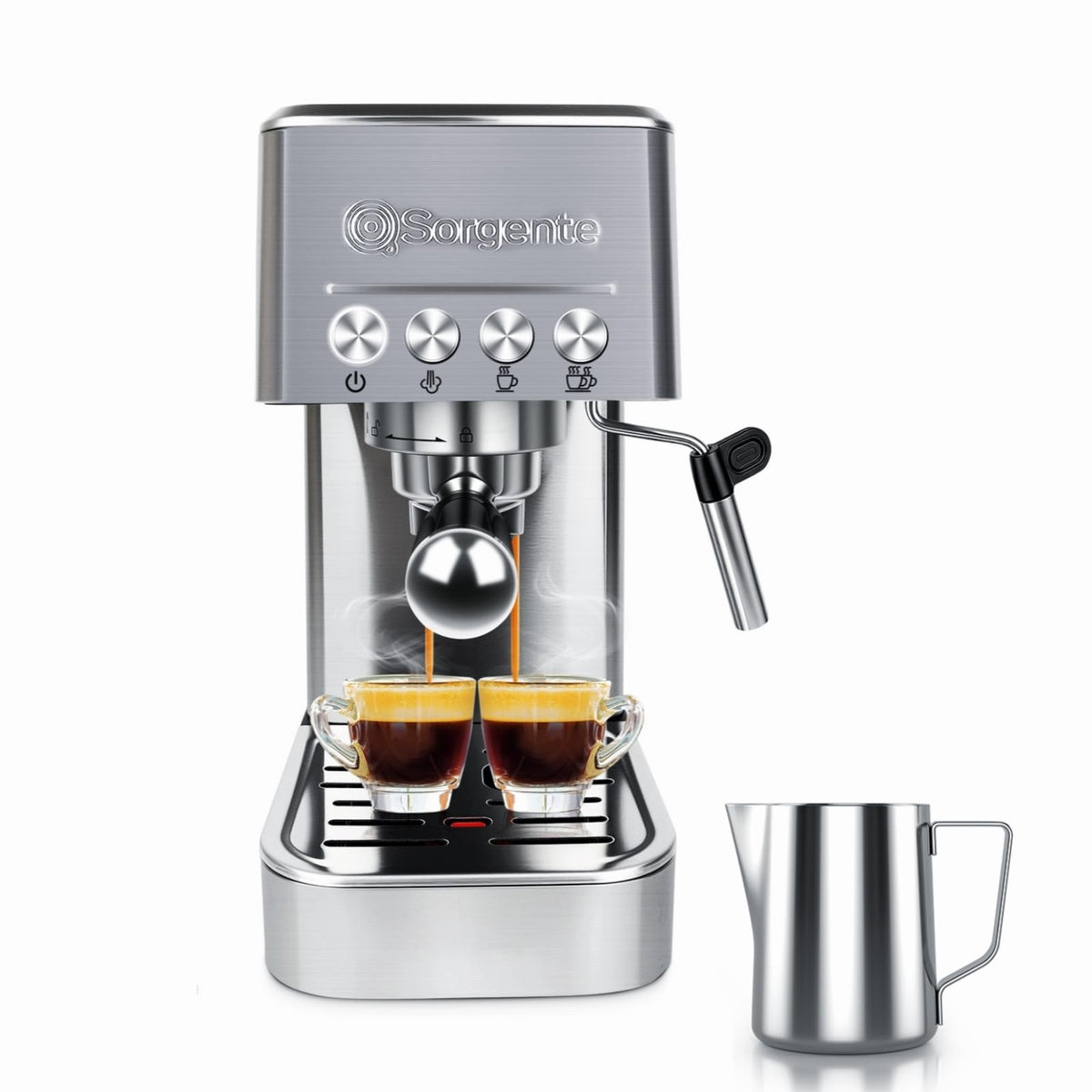 Sorgente 20 Bar Espresso Machine with Milk Frother & Latte Art Kit