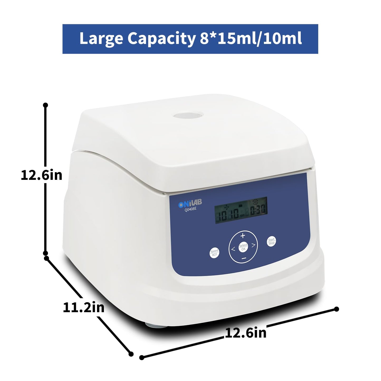 Lab PRP Centrifuge Machine 8x15mL/10mL, 300-4000rpm (Max. 1860xg), Digital Lab PRF Centrifuge Timer 30sec-99min 55sec/Continuous Mode, Noise 55dB.110V