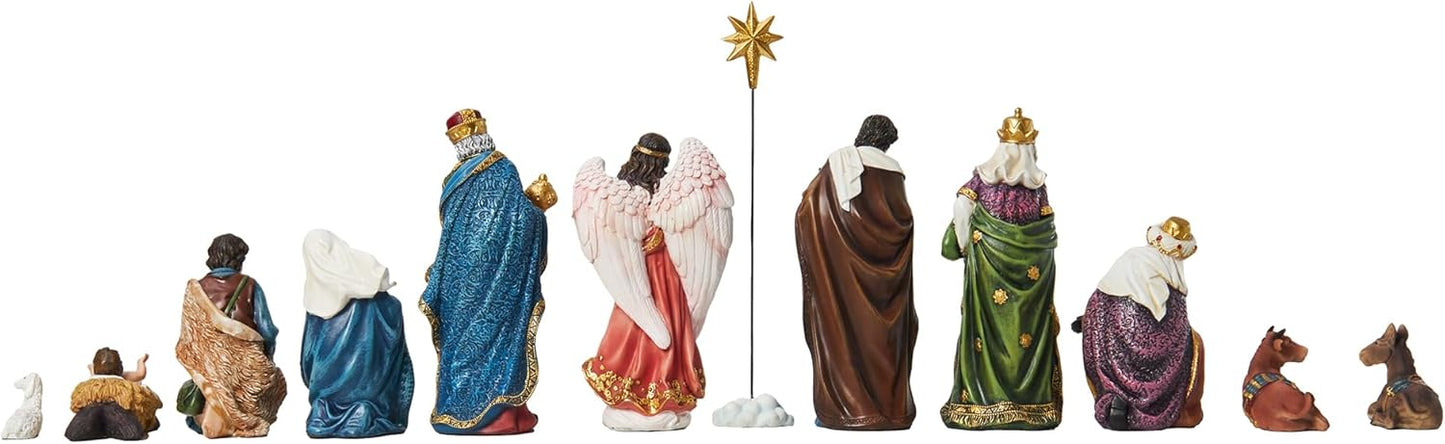 GIFTONE Nativity Sets for Christmas Indoor 9.8 Inch Tall Set of 13 Pieces Nativity Scene Tabletop Resin Decorations Home Holiday Decor Religious