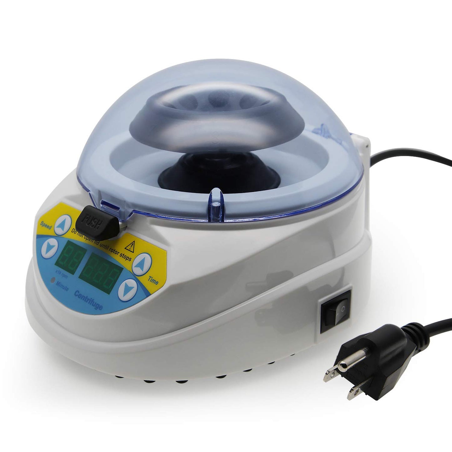 AMTAST 110V 60Hz Mini Centrifuge 10,000 RPM Adjustable Includes 8-Place Micro Tube Rotor and 16-Place PCR Strip Rotor Mini Desktop Centrifuge