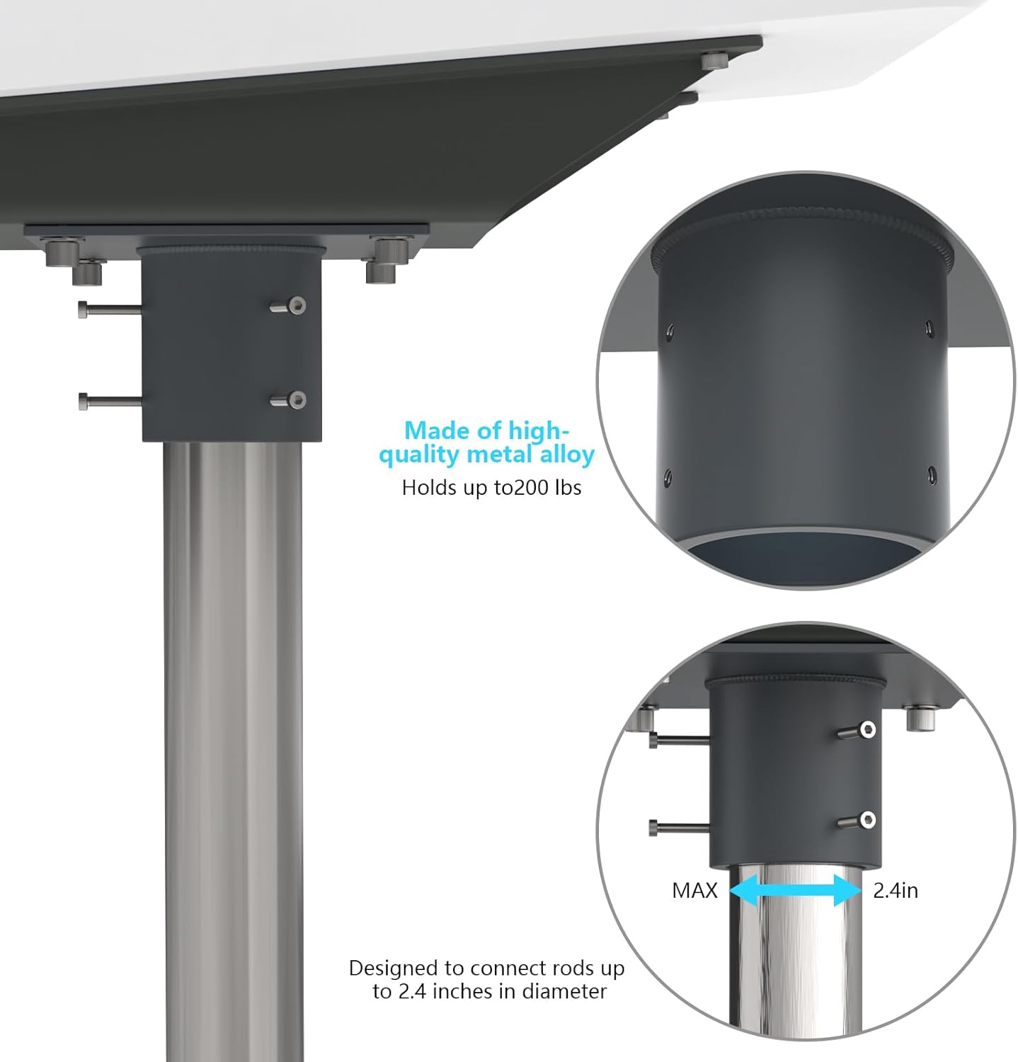 Starlink Mount, Flat High Performance Pipe Adapter- Premium Starlink Mounting Kit for Starlink Internet Kit