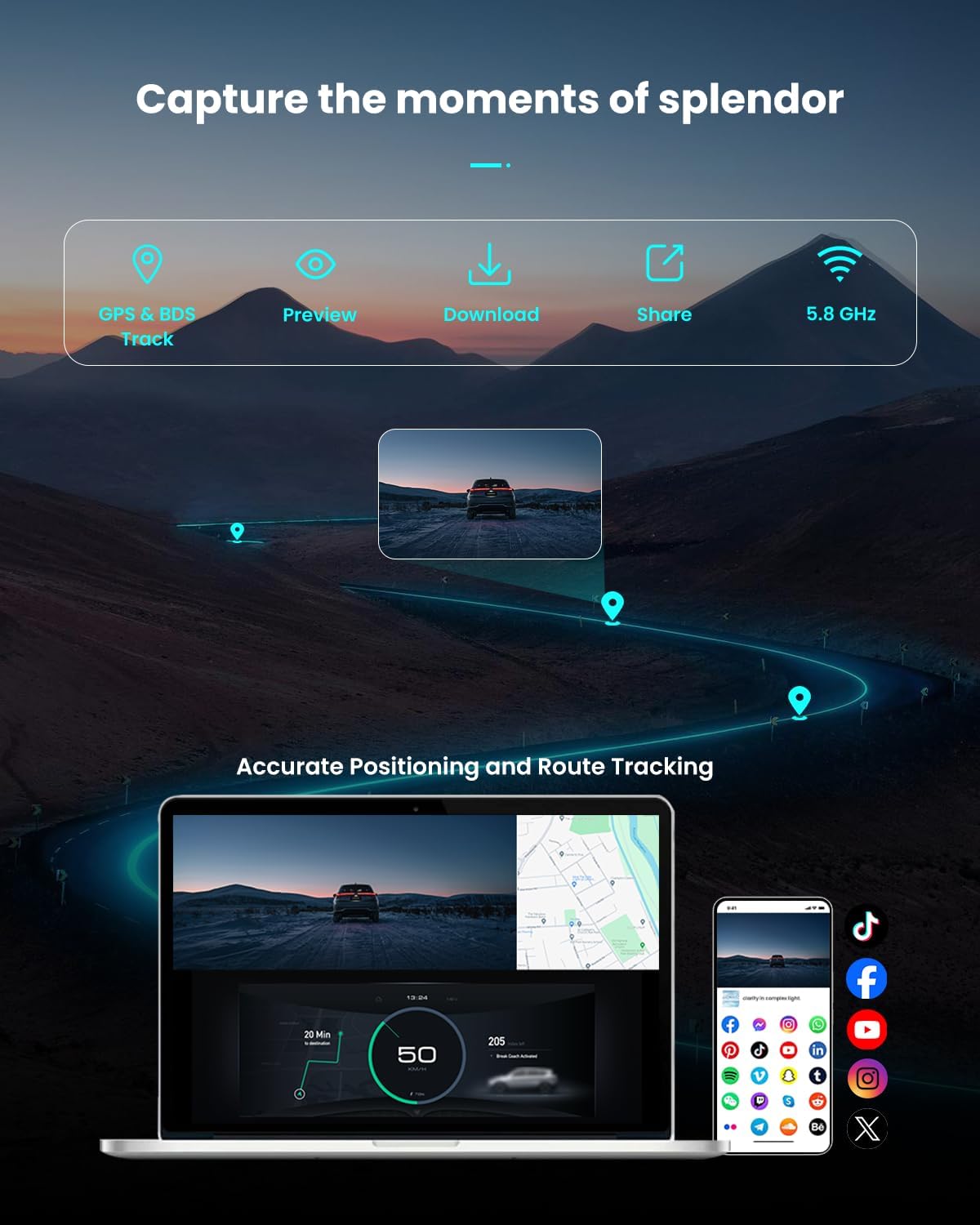 V77 4K+1080P 2160P/FHD Dash Cam Front for Cars, Dual STARVIS 2 Sensors, Free 64GB Card Included, 5.8G WiFi - up to 20MB/s Fastest Download Speed with App, 3" IPS, 24H Parking Mode