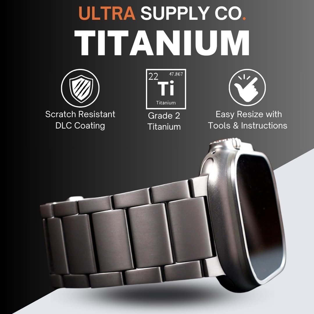 Ultra 2 Titanium Band (Series 2) for Apple Watch Ultra 2 / Ultra 49mm with Upgraded Folding Buckle