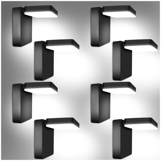 ledmo 60W LED Outdoor Wall Light Switch Control 360° Rotatable Head with 180° Tilt Modern Commercial Security Lights Exterior Rotate Freely Patio Lighting 5000k IP66 for Porch/Yard/Barn，8 Pack