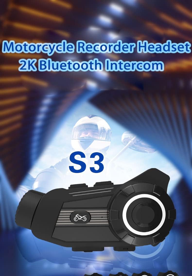 EuroFone S3-1000m Motorcycle Helmet Headset Waterproof Motorcycle Helmet Intercom Communication System Bluetooth Headset