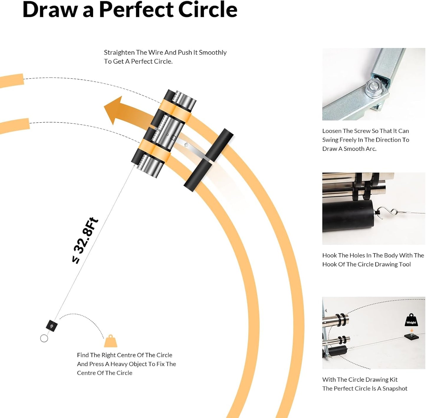 Calcy Ssay Court Line Tape Machine, with Drawing Circle Kit, Parking Lot Striping Machine for Driveway, Asphalt or Concrete, Basketball Courts,