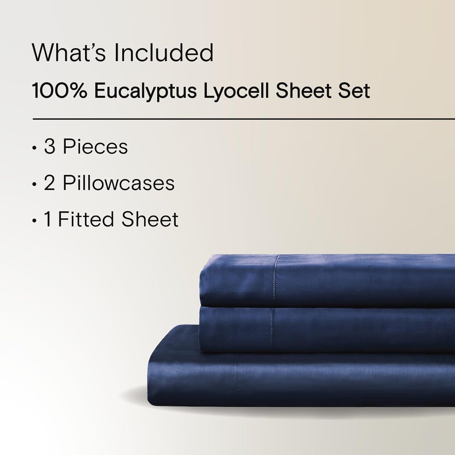 Sijo Premium 100% Austrian Eucalyptus Lyocell Tencel Sheet Set, Softer Than Silk, Architectural Digest 2022 Best Cooling Sheets Award Winner - 3pc