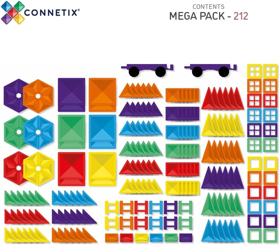 CONNETIX Rainbow Mega Pack, 212 Pieces