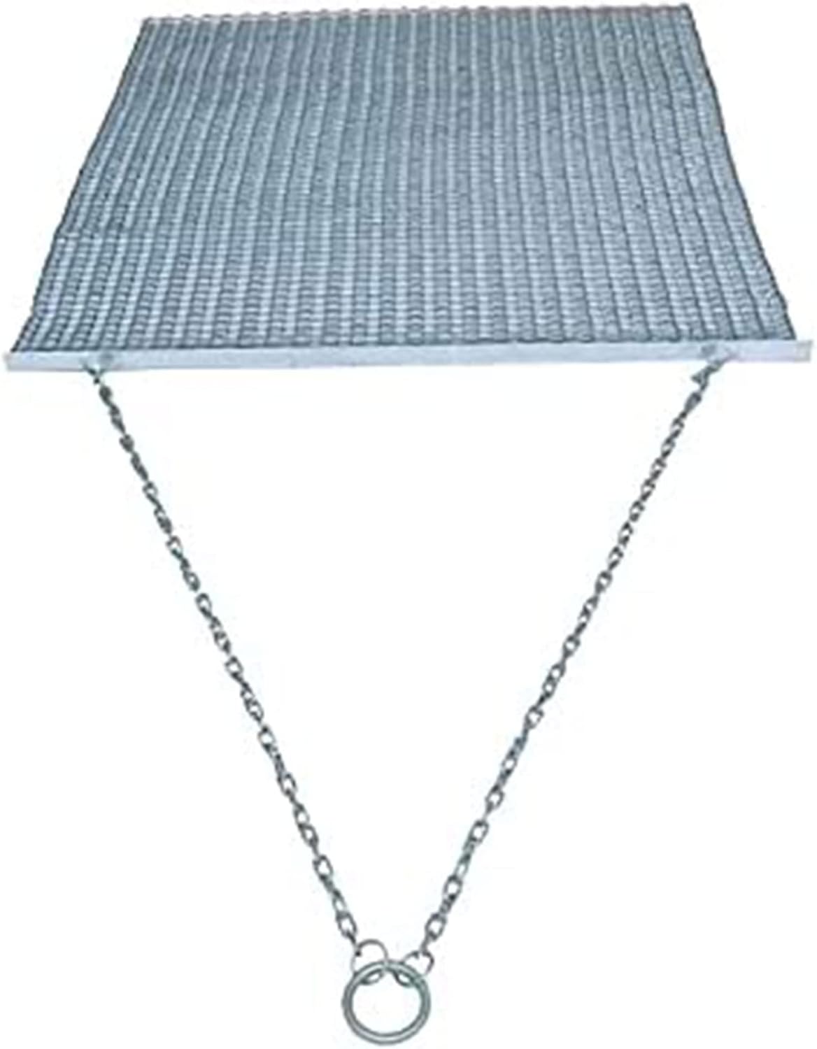 Yard Tuff Heavy Duty Durable Zinc and Steel Mesh Field Surface Leveling Field Drag Mat with Tow Rope for Manual or Vehicle Assisted Pulling, Silver