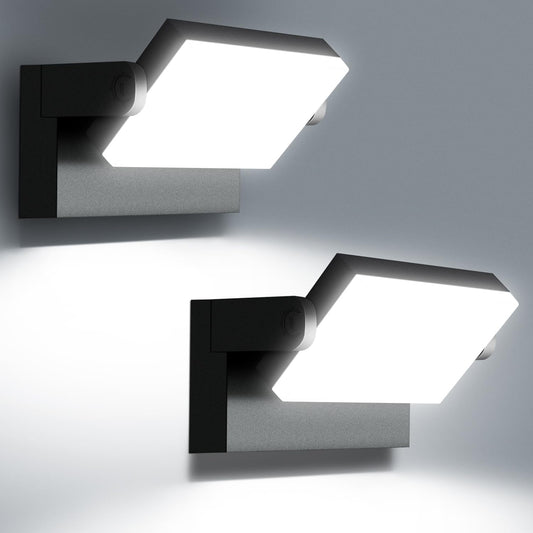 60W LED Outdoor Wall Lights 360° Rotatable Flood Lights Outdoor Modern Commercial Security 5000K IP65 Waterporof Wall Mounted Light for Garage Barn Porch 2 Pack 60W-2 Pack