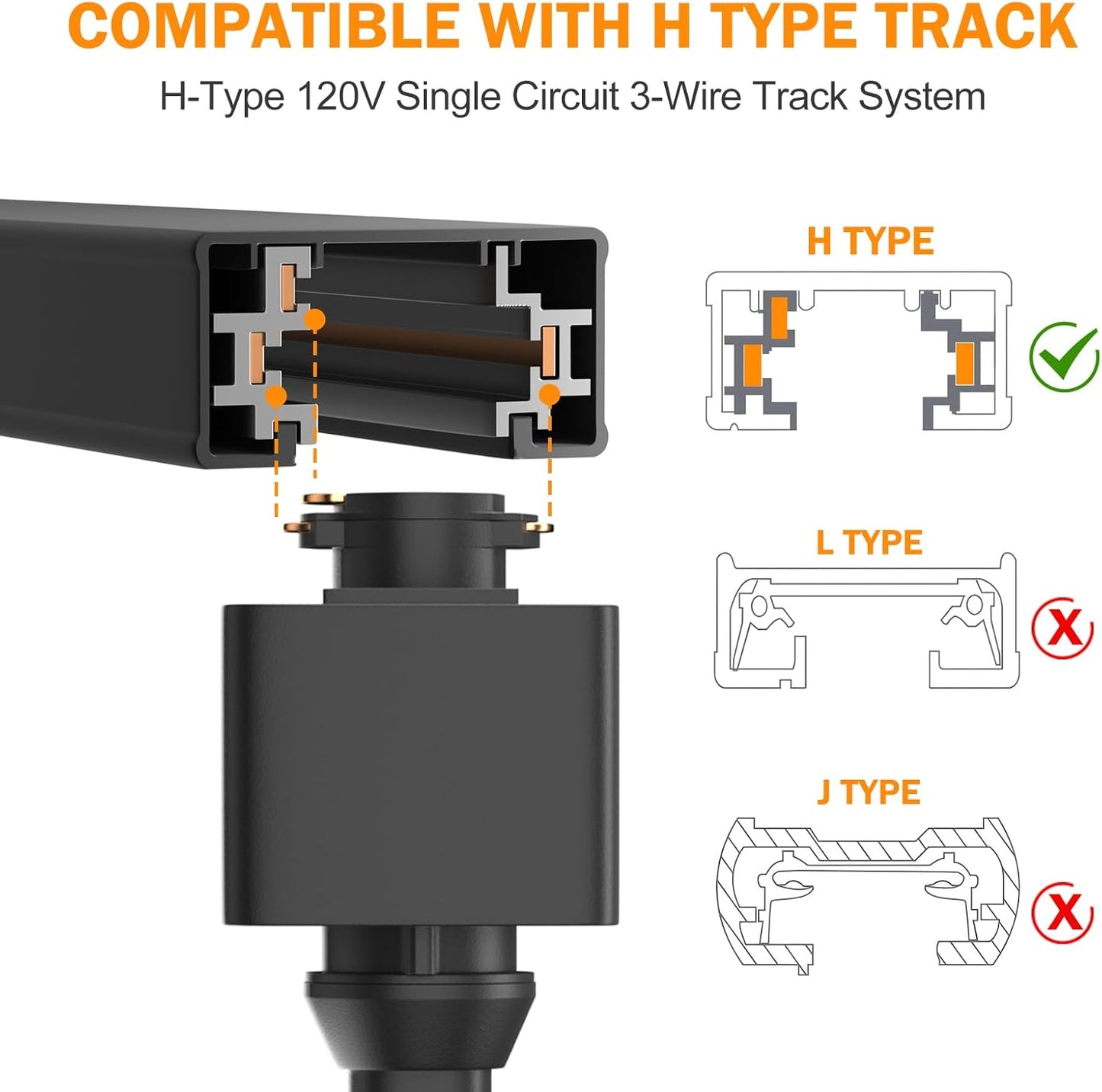 OTeedo 12 Pack 10W Dimmable LED Track Lighting Heads Flicker Free Bright H Type Track Light fixtures 3 Color Adjustable 3000K-4500K-6000K Ceiling