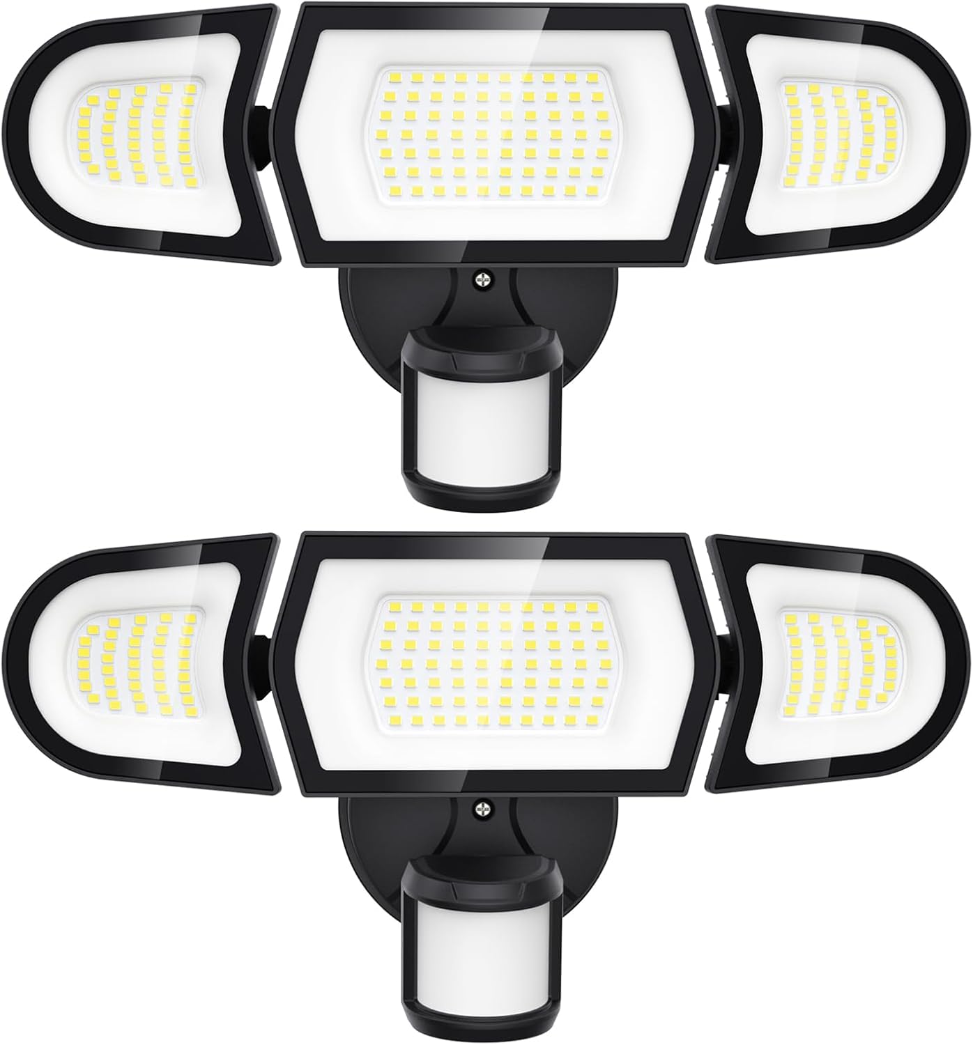 100W LED   BlackSecurity/Motion Sensor Outdoor Light, 2 Pack, 9000LM Super Bright