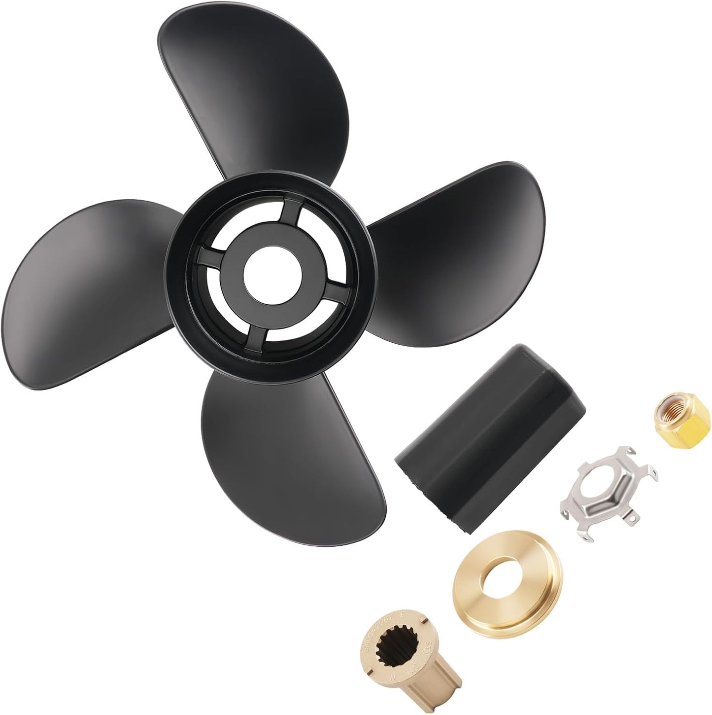 maXpeedingrods 4 Blades 14 X 19 Aluminum Boat Propeller for Mercury Engines 135-300HP Outboards 15 Spline Tooth, RH, Parts No# 48-8M0084495
