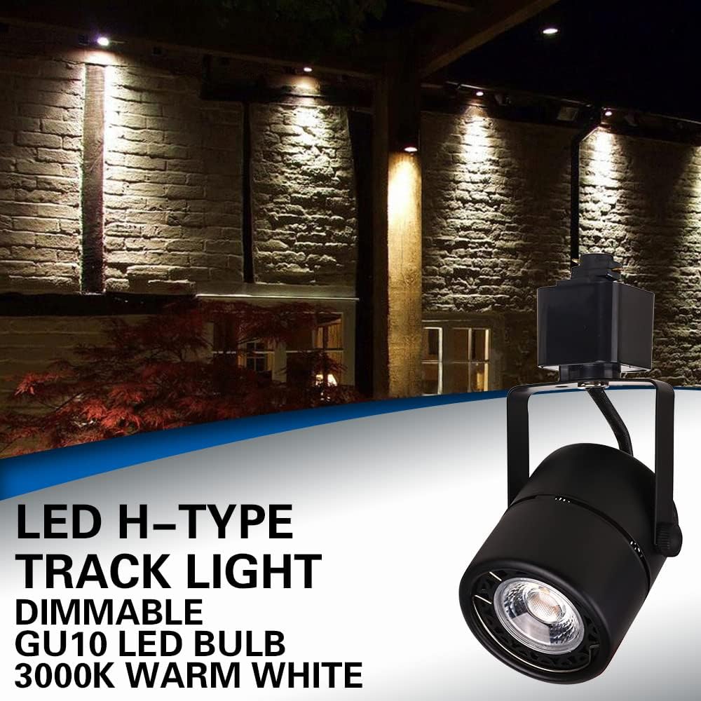 EAGLOD 10W H Track Light Heads,CRI90+ Adjustable LED Track Light Fixtures for Accent Retail Artwork, Linear Track Light H Type -3000K Warm White 120V