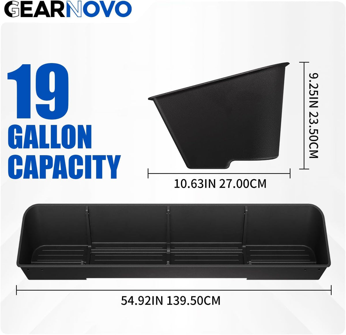 Rear Truck Underseat Storage Box, Fit 2019-2026 Chevrolet Silverado and GMC Sierra 1500 2500 3500 HD Crew Cab Heavy Duty Rear Under Back Seat Box Organizer, Anti Slip