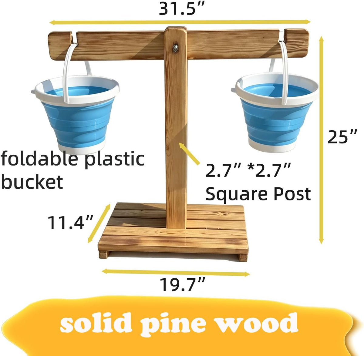 Preschool Sand Balance Scale Toy, Wooden Sand Table Balance Scale, Preschool Sensory Math Manipulative for Kids Ages 4-8, Pre-K Kindergarten Outdoor Sandpit Measuring Toy
