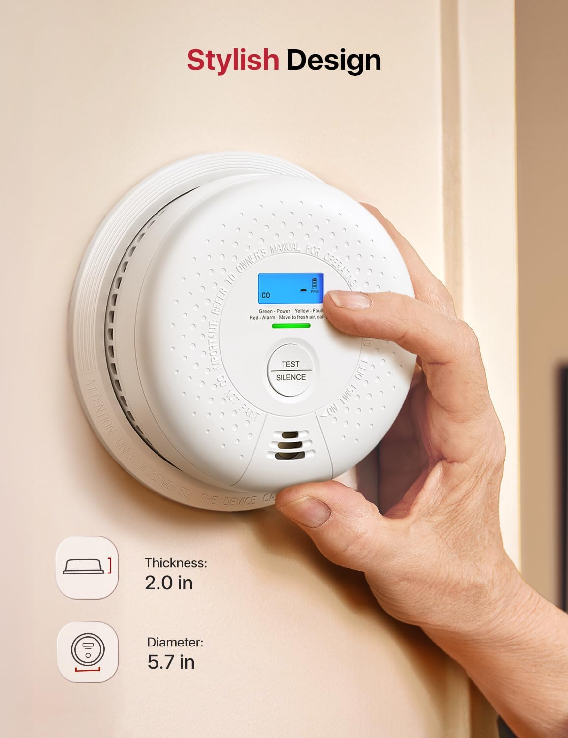 Smoke & Carbon Monoxide Alarm with Large LCD,10-Year, UL 217 & UL 2034 Certified, 2-Pack. Supposed to be a 3 pack but one of them didn't pass my standards. Price adjusted.