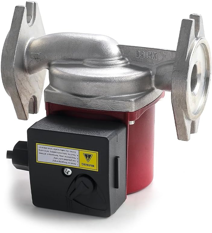 1" Stainless Steel Flange Connection 115V Hot Water Pressure Booster Pump,93W, 3-Speed Switchable Circulation/Circulator Pump Recirculating Pump, for Solar Water Heater/Floor heating/Boiler,Red