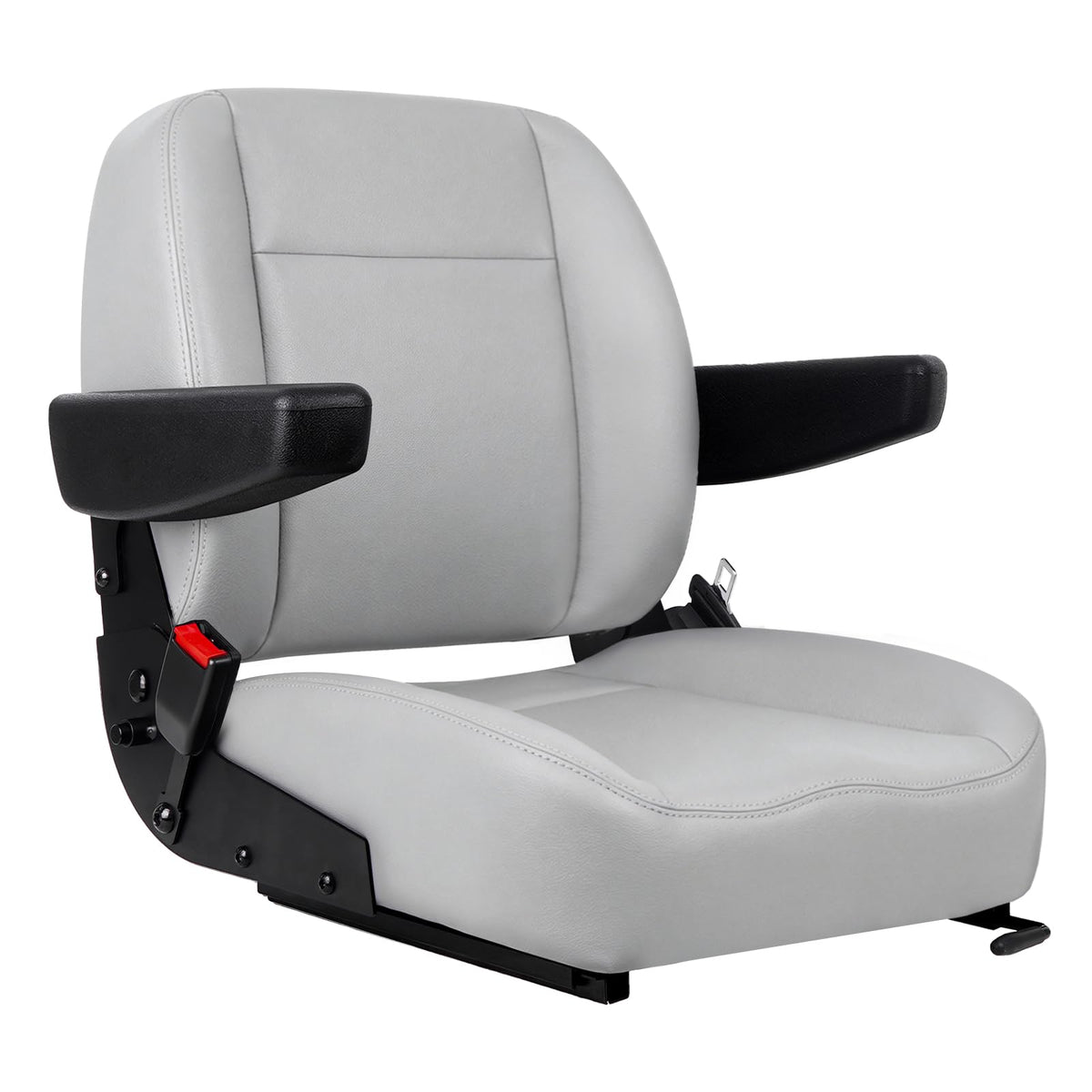 Universal Grey Tractor Seat Comfortable Lawn Mower Seat with Safety Feature Gray