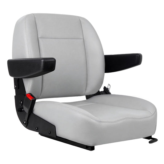 Universal Grey Tractor Seat Comfortable Lawn Mower Seat with Safety Feature Gray