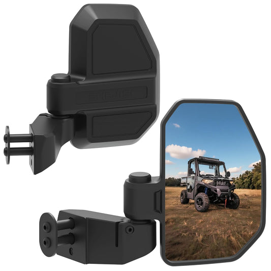 Ranger Side View Mirrors Door Mounted, The Spring Back Feature Allows Easy Reset After Fold, SHEJISI Upgraded UTV Mirrors for Full Door 2018-2026 Polaris Ranger Crew SP XP 570 1000, Polaris NorthStar