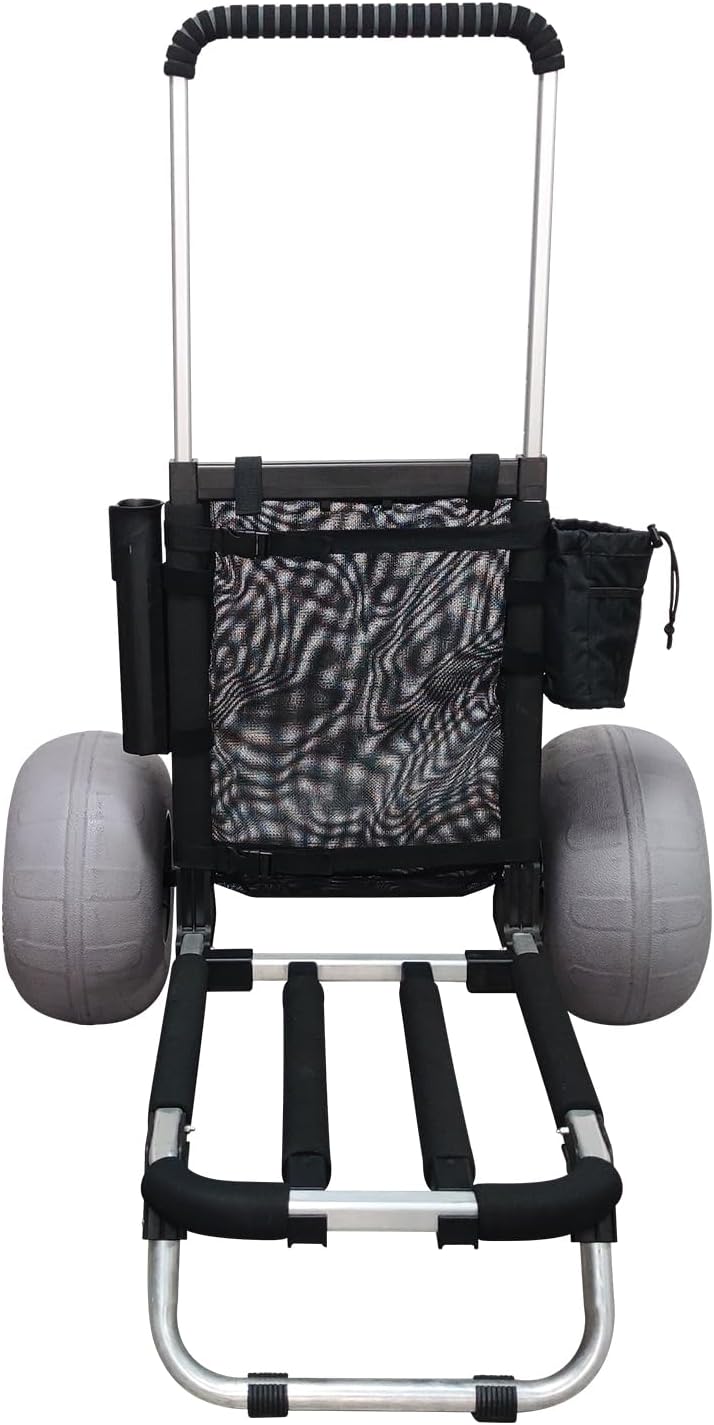 Beach Cart with 12" Balloon Wheels for Sand All Terrain