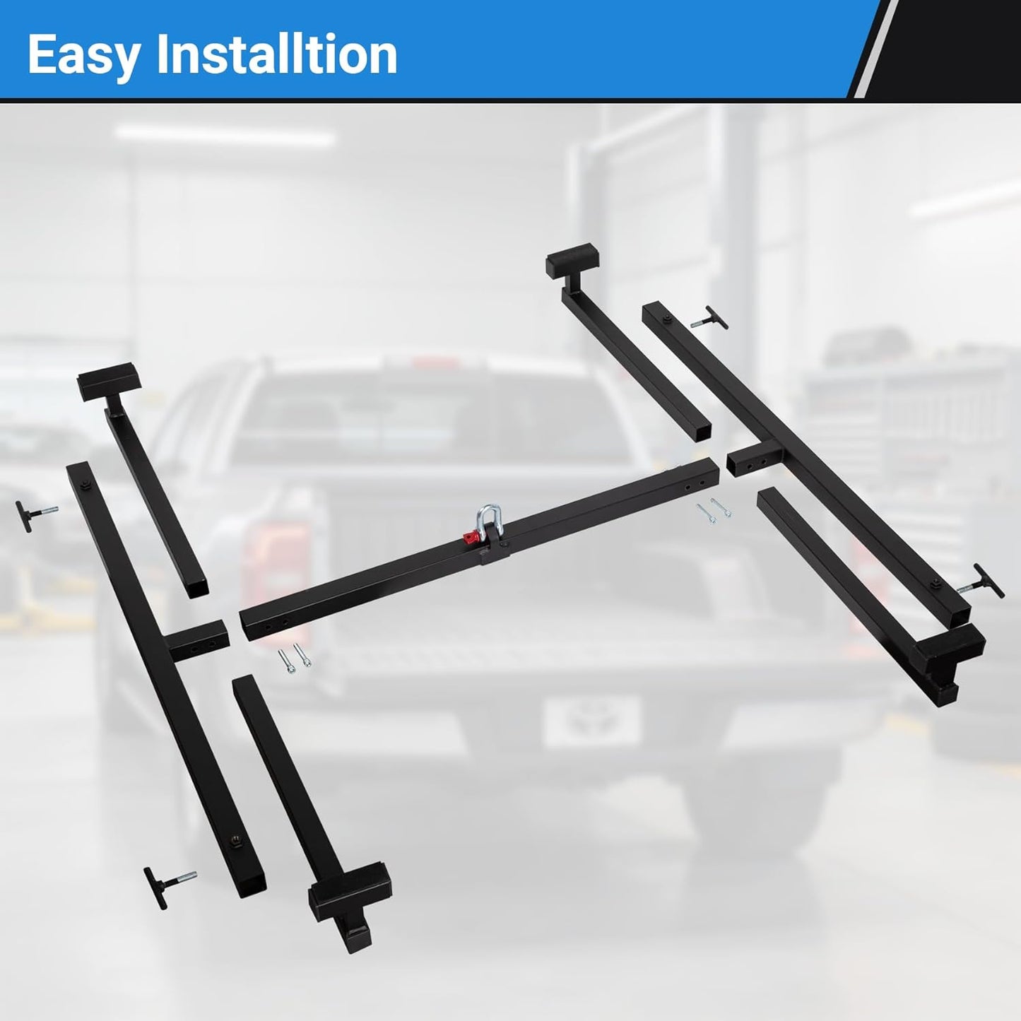 Adjustable Truck Bed Lifter Box Lift for Lift Pickup, Powder Coated Heavy Duty Truck Bed Lifting Tool for Pickup Trucks, 800LBS Capacity