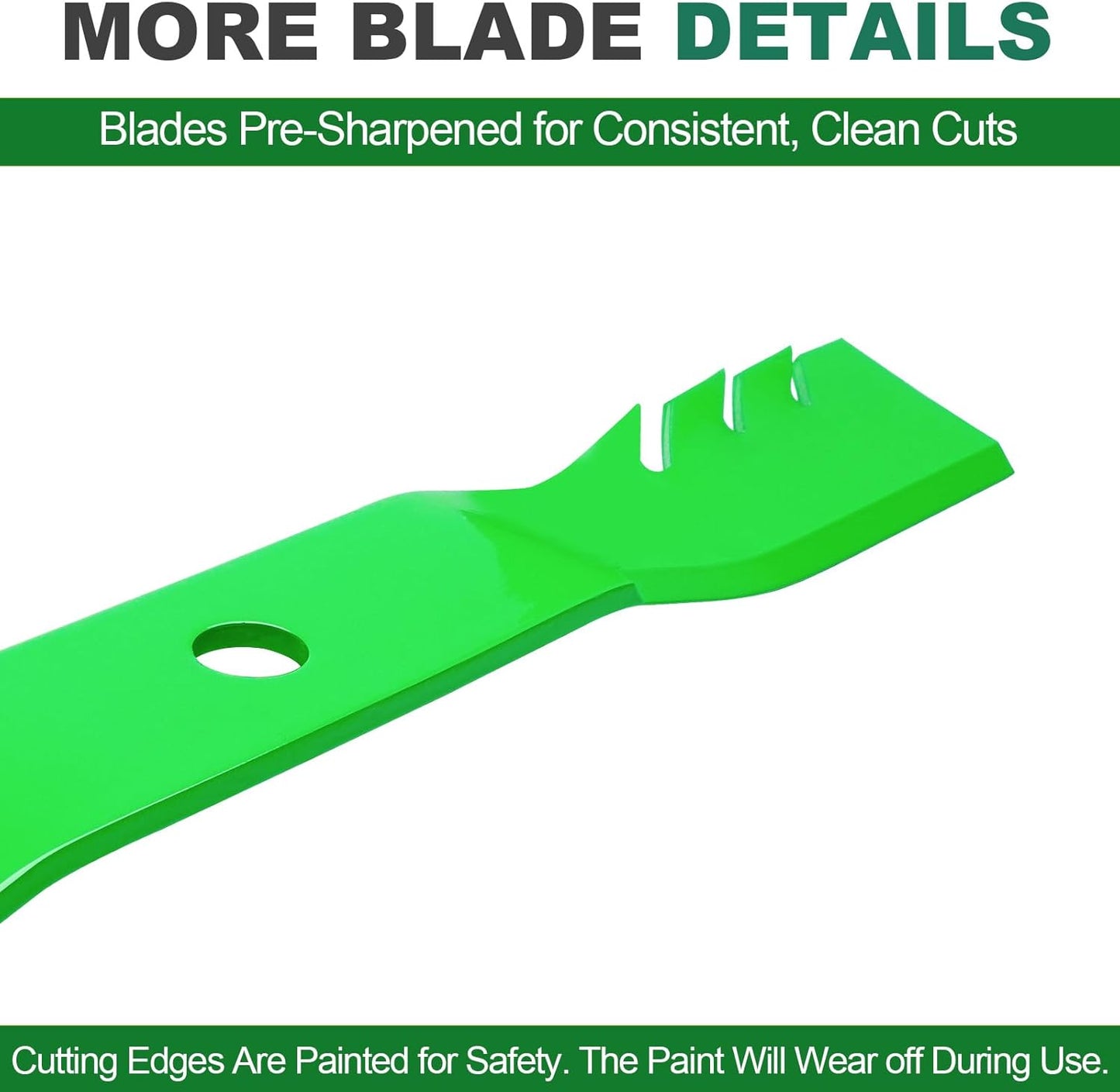 John Deere M128485 M131958 M144196 M163983 TCU15881 396-730 Mower Blades, Compatible with  60 inch Deck 737 757 777 797 997 1023E 1025R 4210 4310 4410(6pack) 6 pack