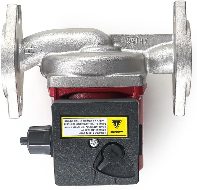1" Stainless Steel Flange Connection 115V Hot Water Pressure Booster Pump,93W, 3-Speed Switchable Circulation/Circulator Pump Recirculating Pump, for Solar Water Heater/Floor heating/Boiler,Red