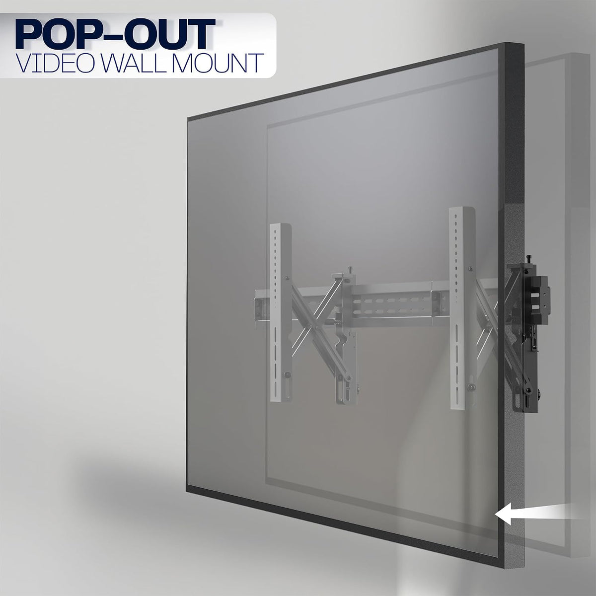 VIVO Black Pop-Out Video Wall Mount for 37-90 in TV, MOUNT-VW65-1 37" to 90" TVs 1 mount