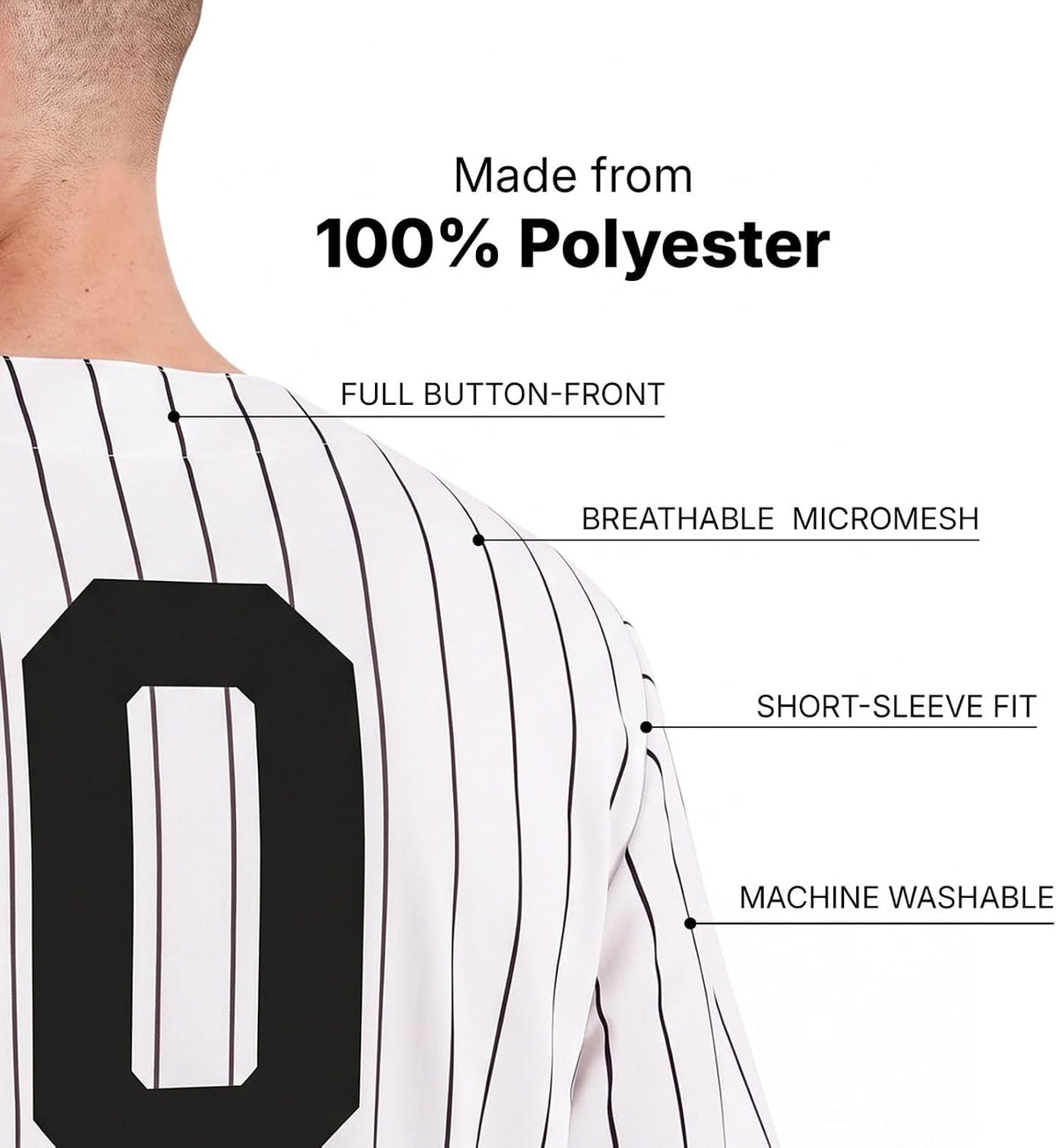 Softball Baseball Jersey 12-Pack | Pinstripe Team Set | S-2XL