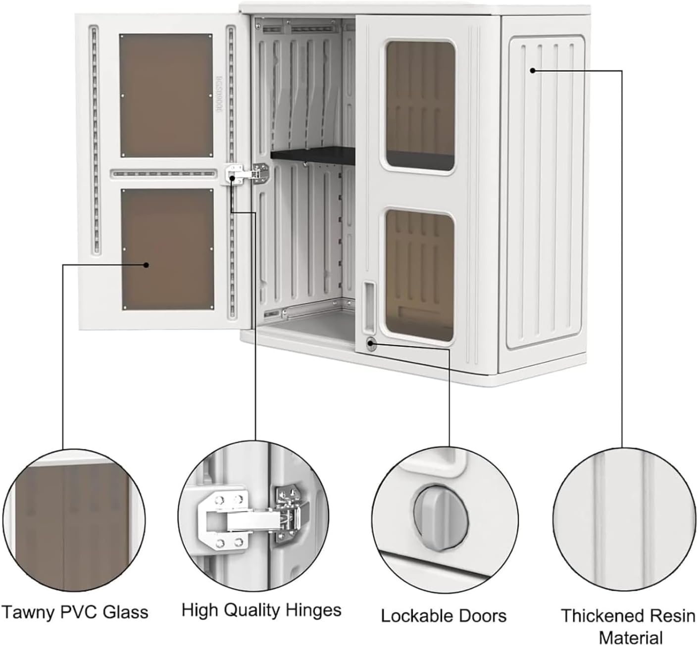 Resin Toilet Storage Cabinet, (L28*W13*H30in)