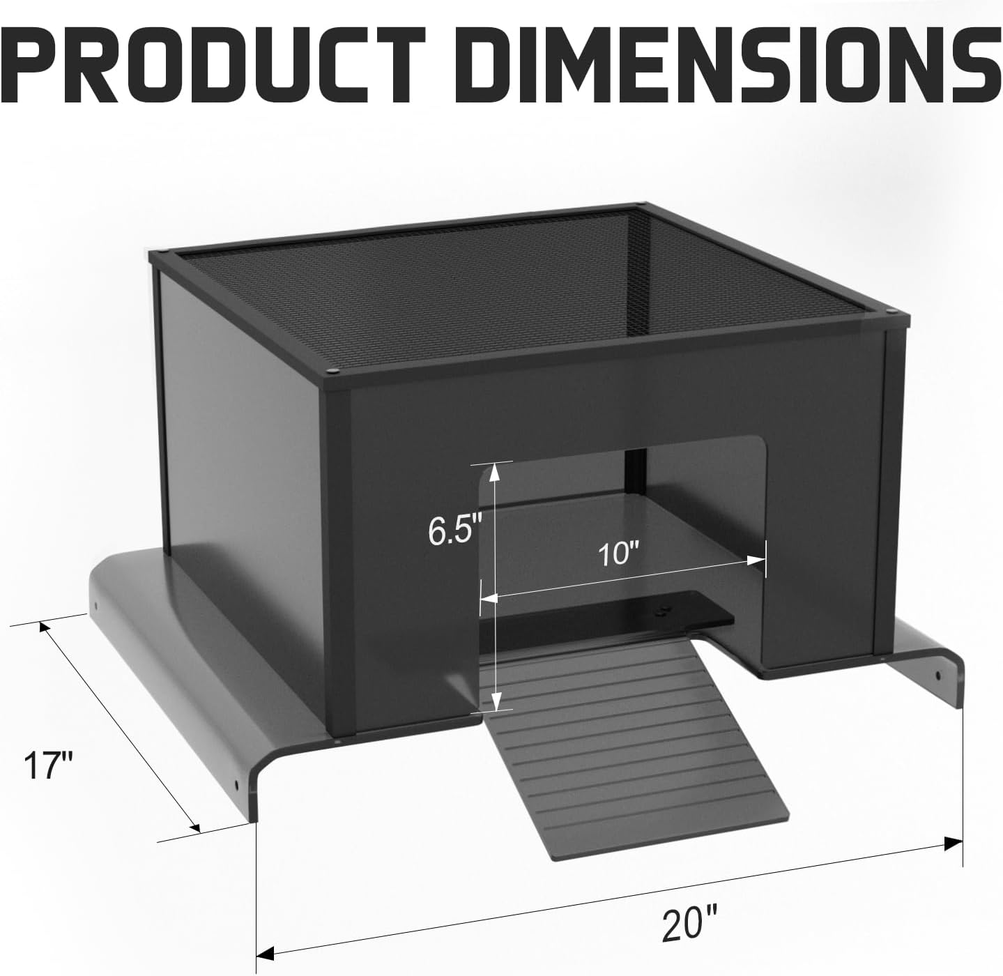 Large Turtle Basking Platform Dock with Ramp for 75/125 Gallon Aquarium, Fits 17-20 Inch Wide Tanks