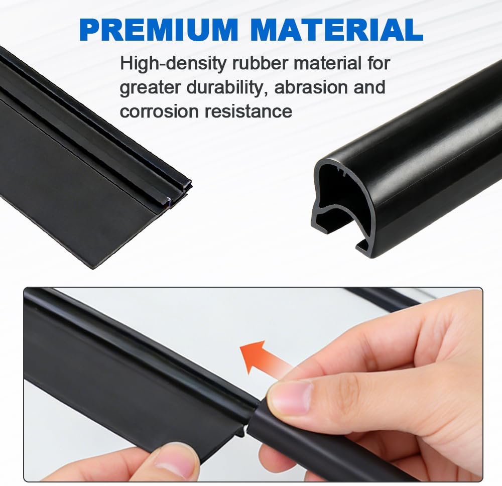 Combo RV Slide Out Seal Black Rubber 018-312-EKD & 018-341 EK, 1' x 15/16' x 35' Wiper & 1/2' x 2.75' x 35’ Seal Base
