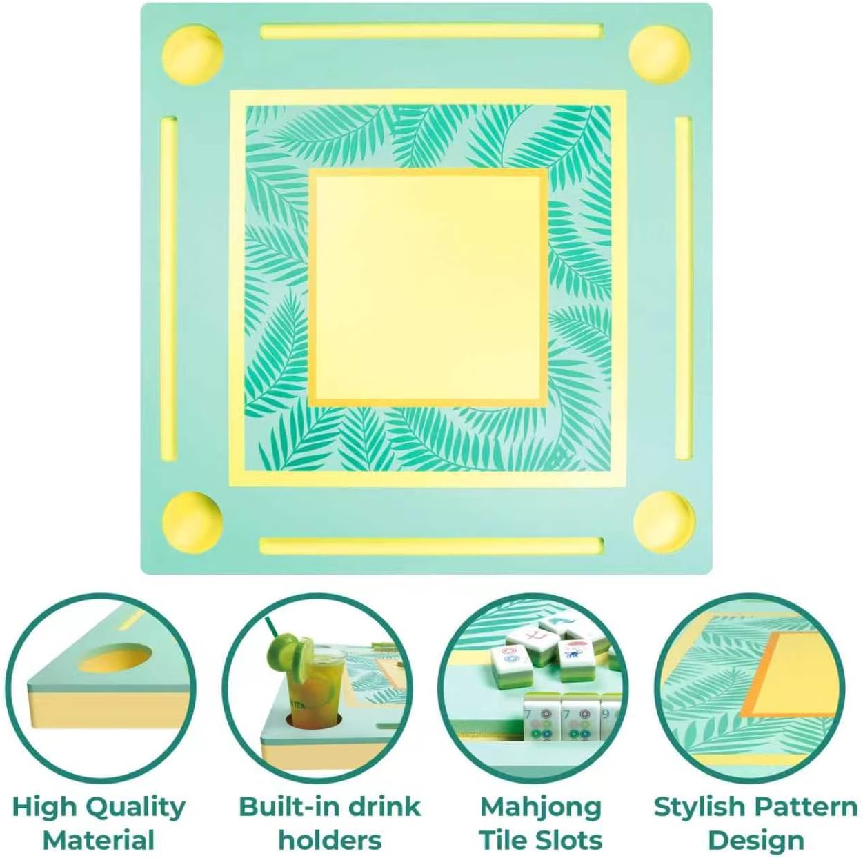 Floating Game Table for Pool, Swimming Pool and Hot Tub Float Board for Mahjong, for Card Games, Scrabble, Dominoes & Poker, Floating Mahjong Table